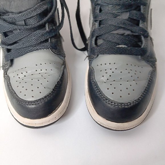 Nike Air Jordan Retro Mid Size 13 C Shoes Childrens Gray Black Lace 640734 096 - Picture 9 of 16